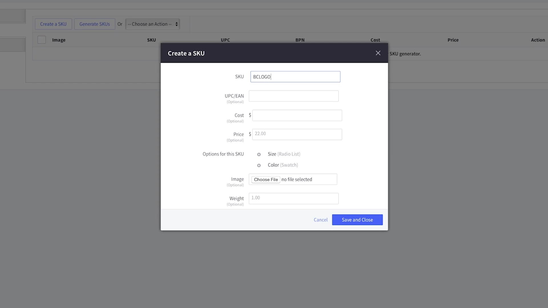 Create a SKUs & Inventory Tracking _ BigCommerce